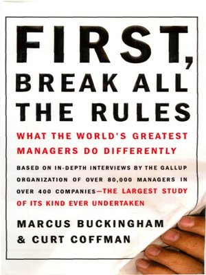 cover image of First, break all the rules :